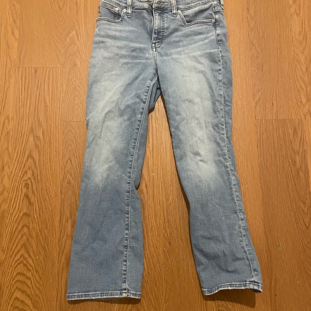 Madewell Blue Flare Wide Leg Jeans